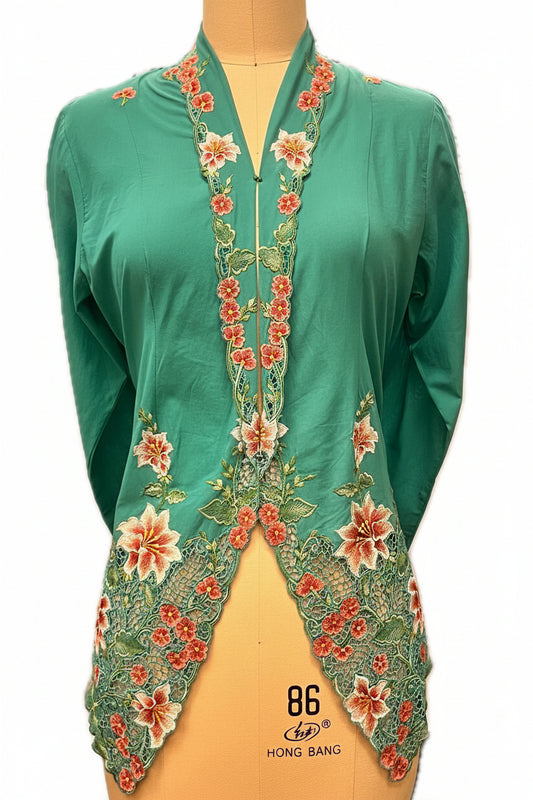 Premium Peranakan Top PPT-L-TURQUIOSE-B666024