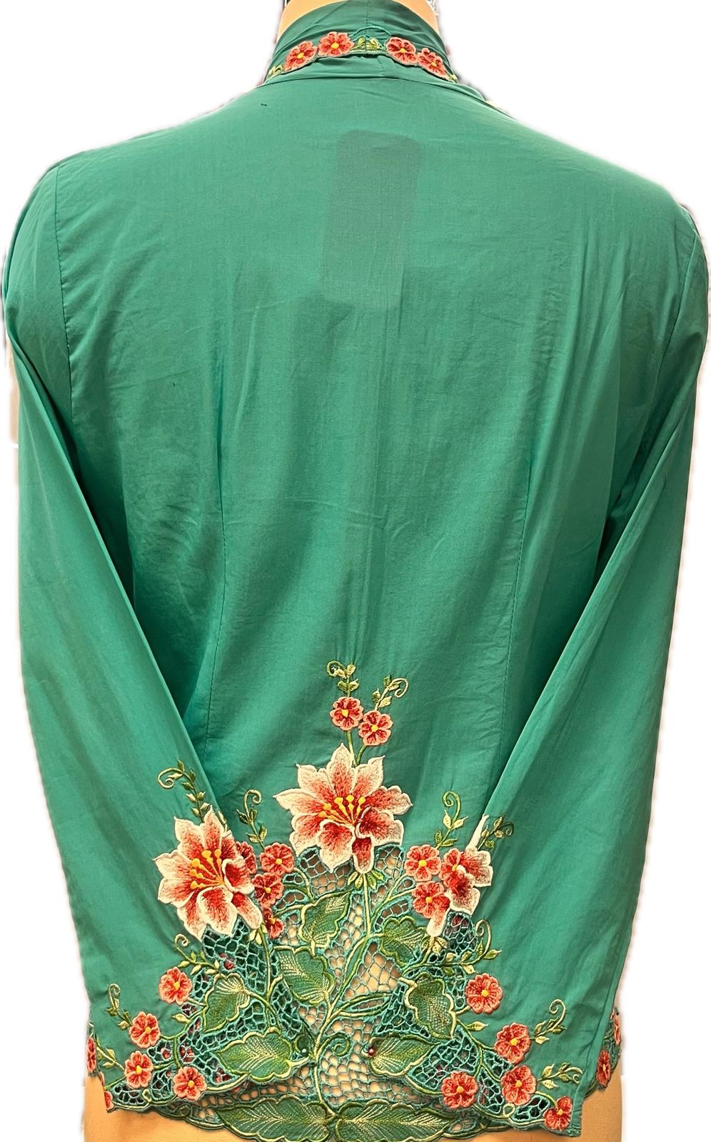 Premium Peranakan Top PPT-L-TURQUIOSE-B666024