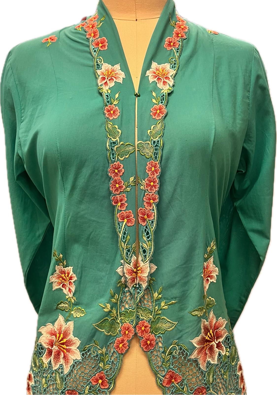 Premium Peranakan Top PPT-L-TURQUIOSE-B666024