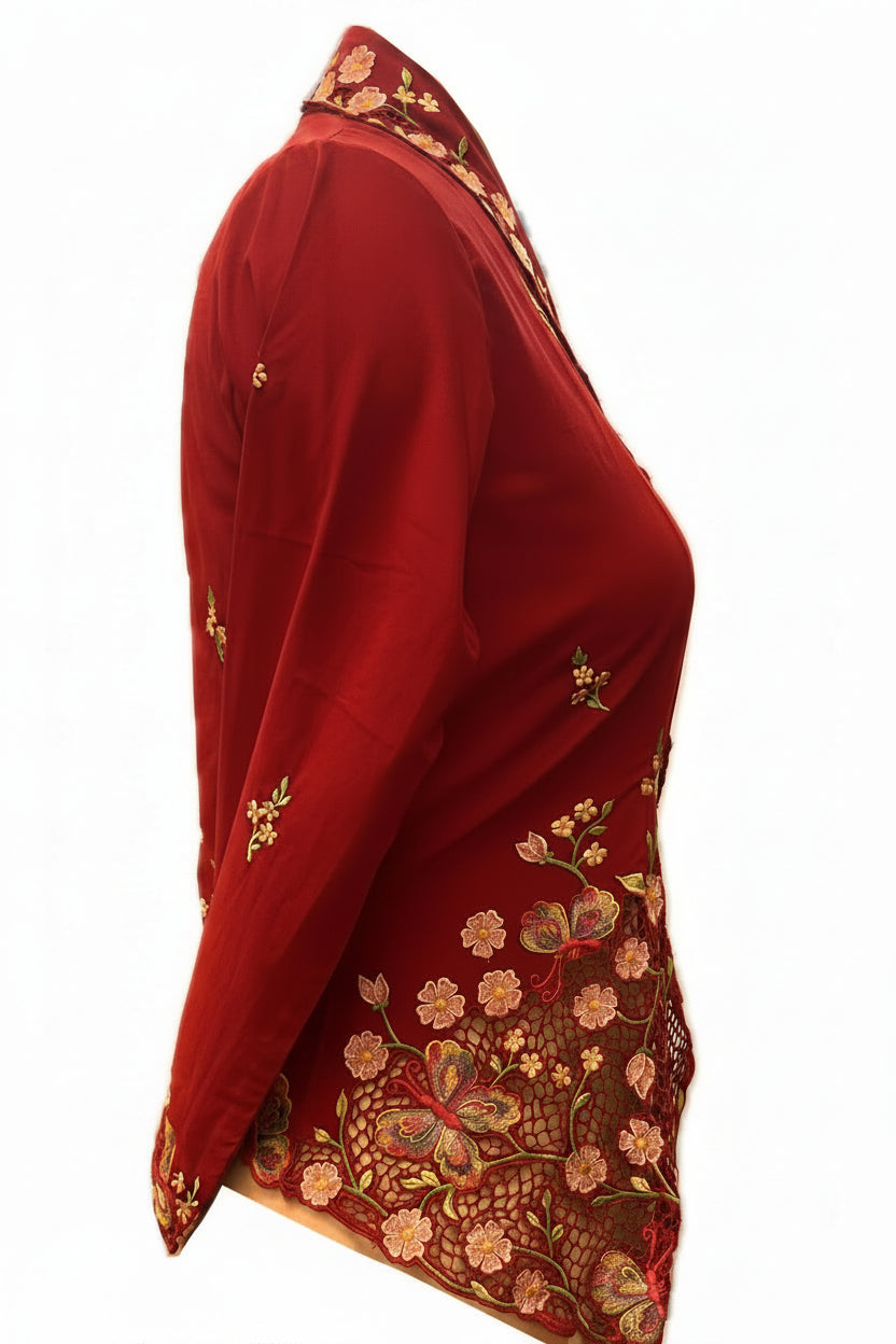 Premium Peranakan Top PPT-S-RED-B6021