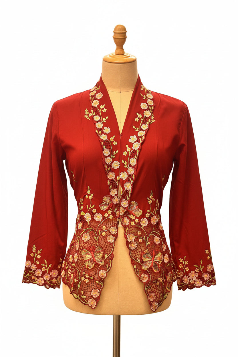 Premium Peranakan Top PPT-S-RED-B6021