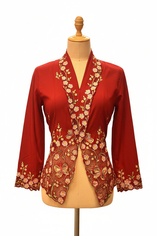Premium Peranakan Top PPT-S-RED-B6021