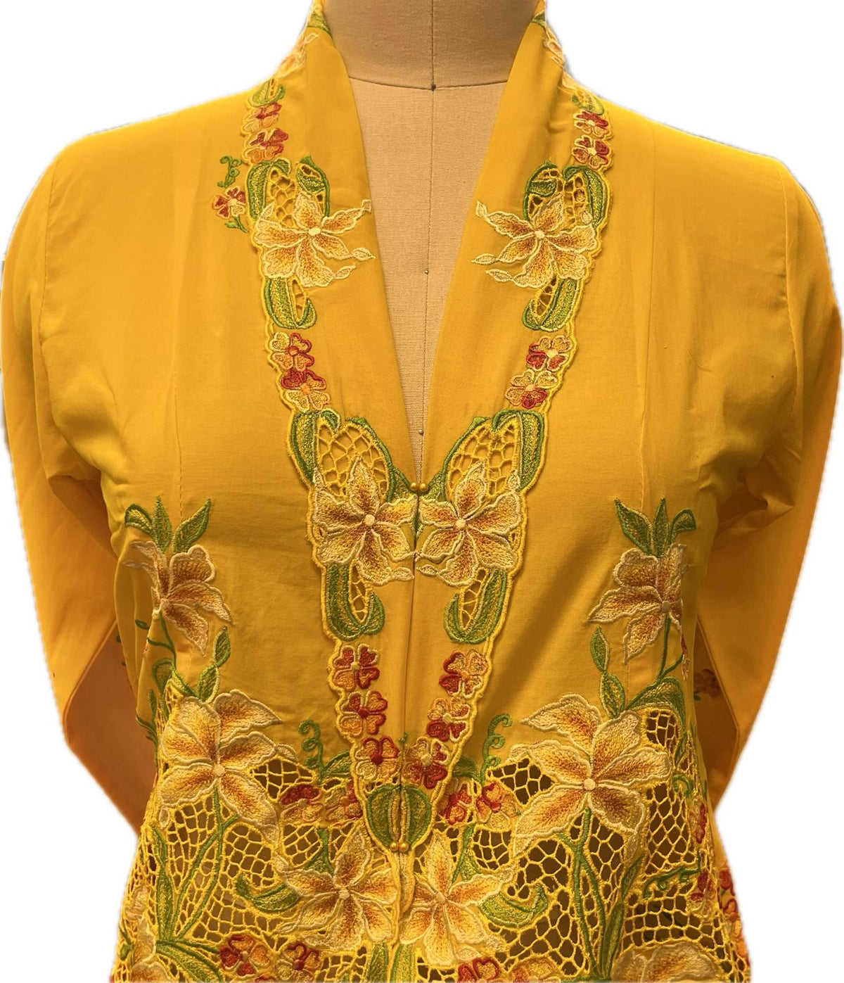 Premium Peranakan Top PPT-M-YELLOW-B66019