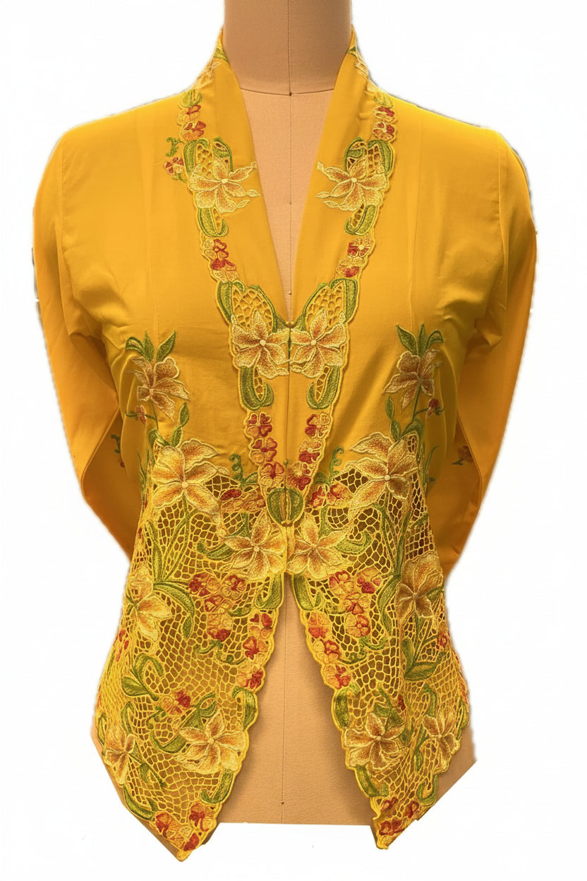 Premium Peranakan Top PPT-S-YELLOW-B6022