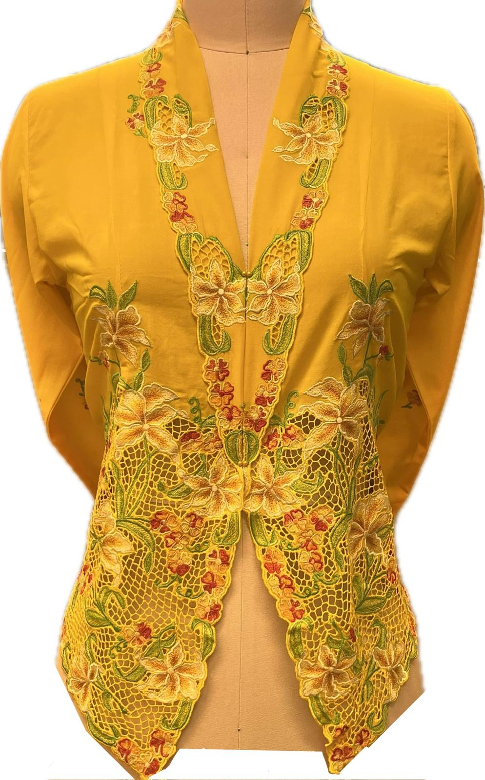 Premium Peranakan Top PPT-M-YELLOW-B66019