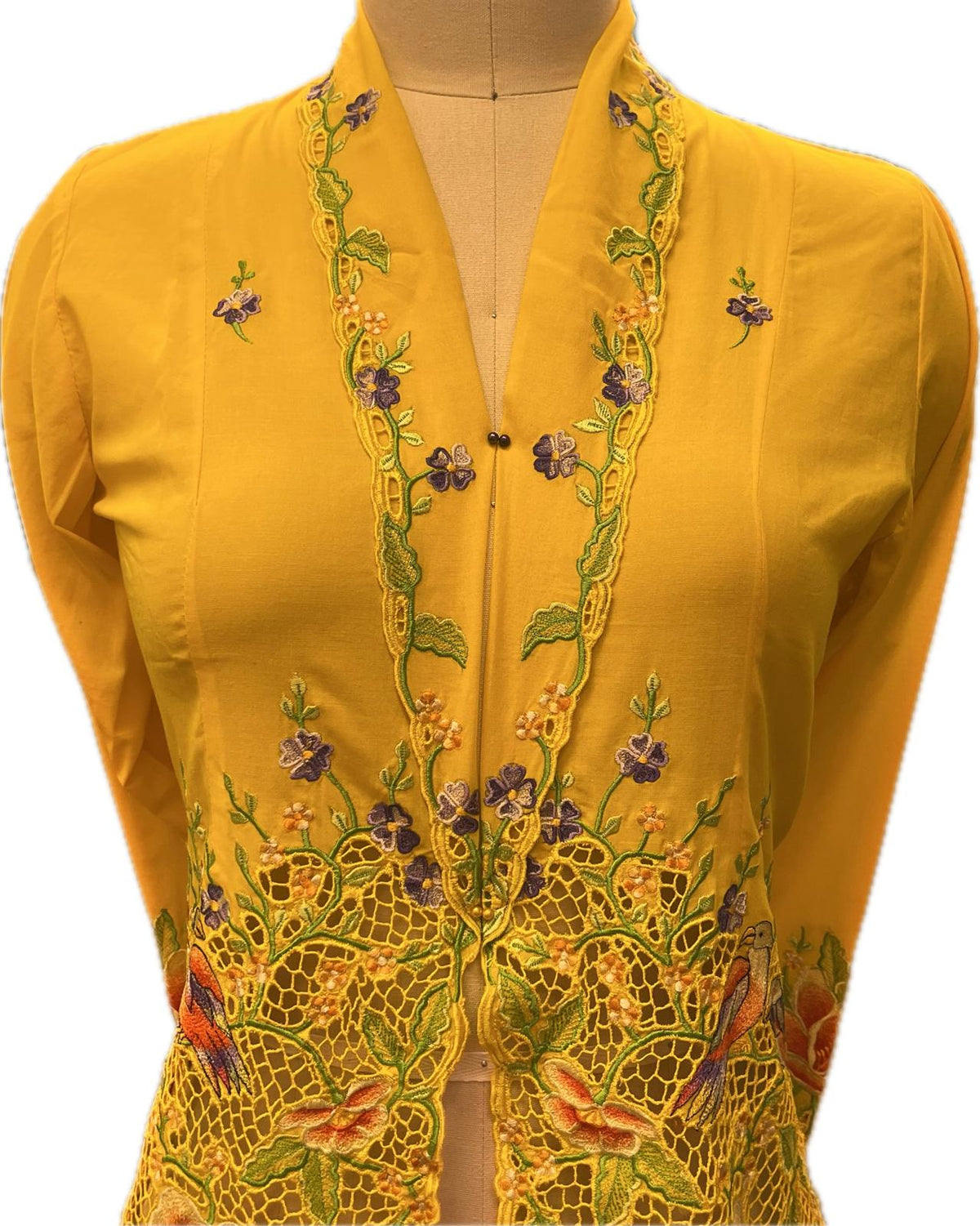 Premium Peranakan Top PPT-S-YELLOW-B6023