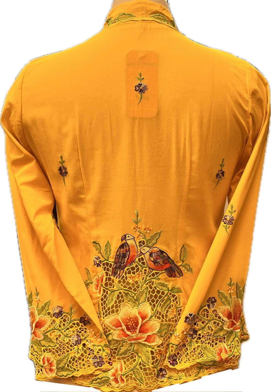 Premium Peranakan Top PPT-S-YELLOW-B6023