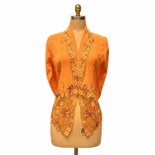 Premium Peranakan Top PPT-L-ORANGE-B666021