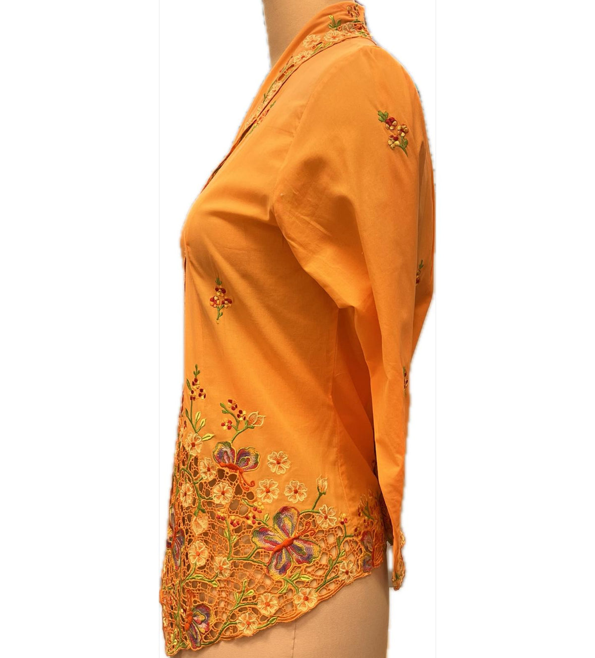 Premium Peranakan Top PPT-L-ORANGE-B666021