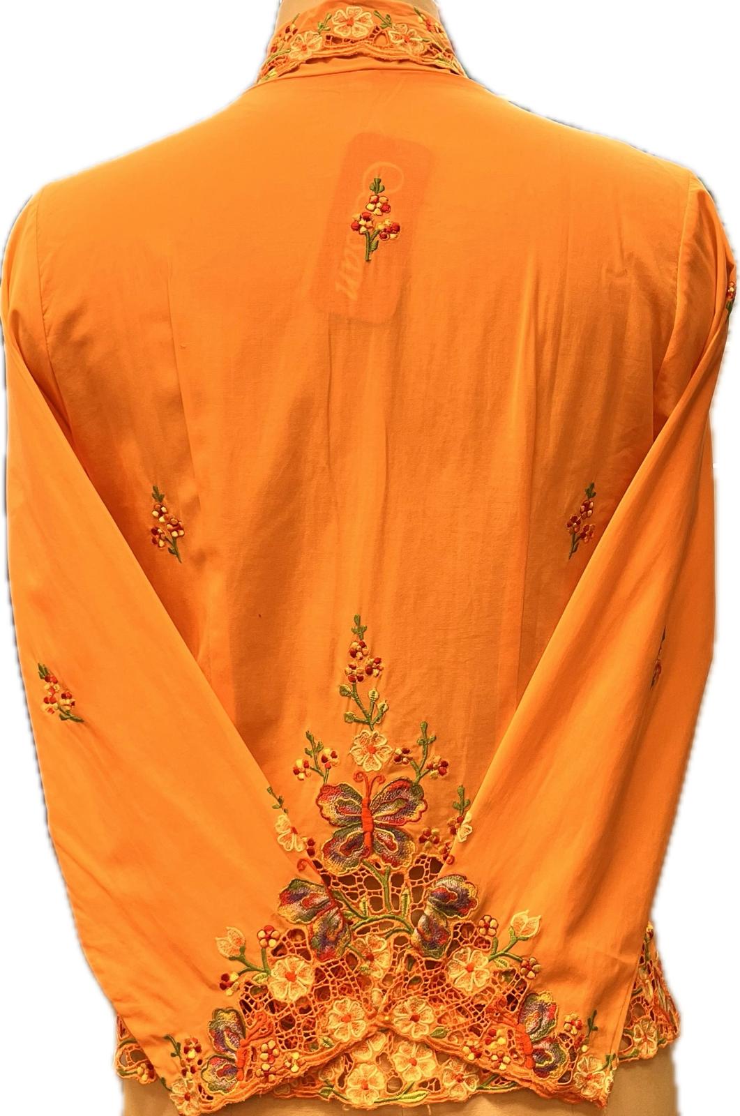 Premium Peranakan Top PPT-M-ORANGE-B66022