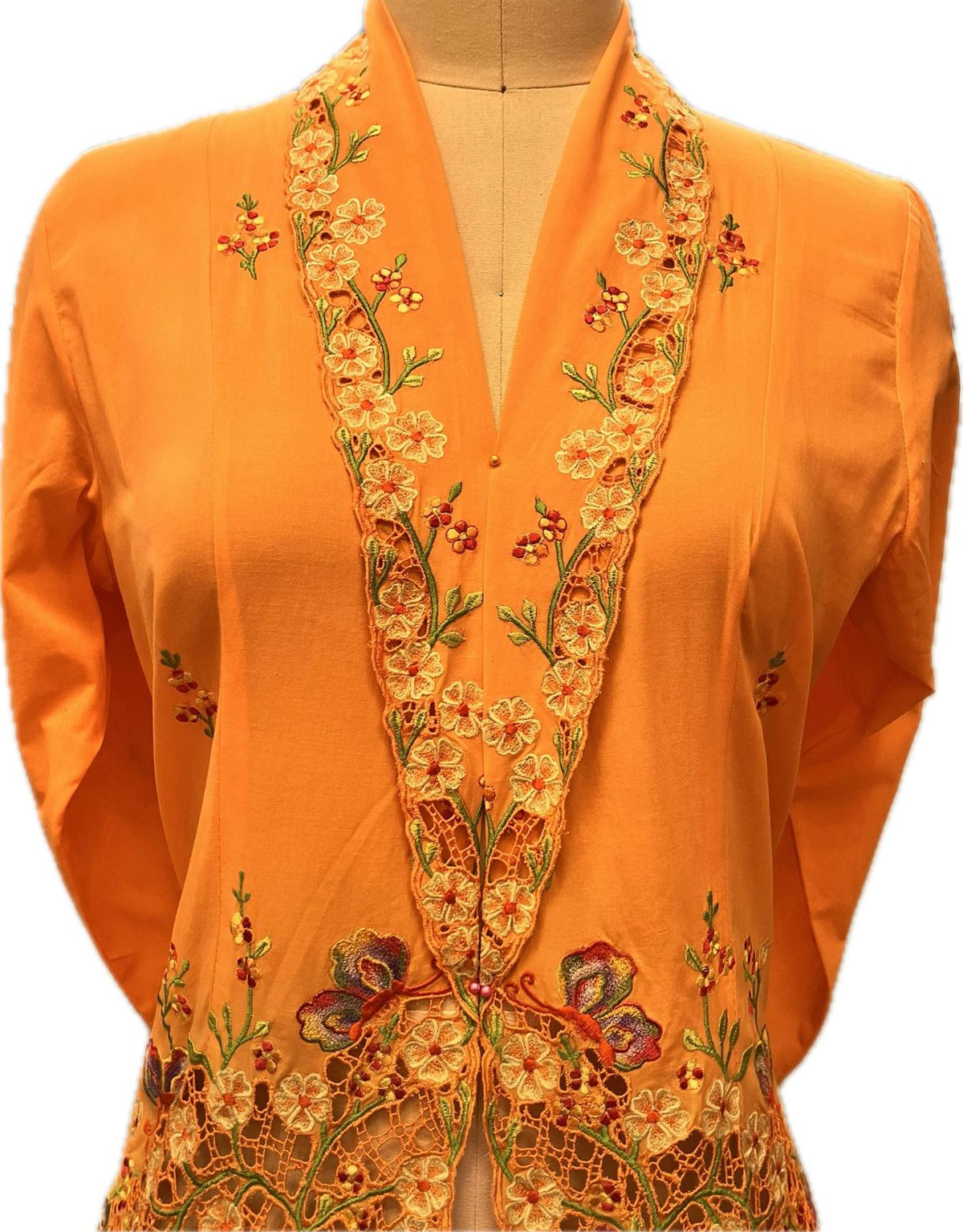 Premium Peranakan Top PPT-M-ORANGE-B66022