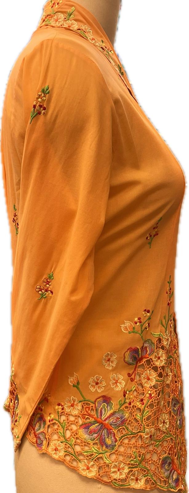 Premium Peranakan Top PPT-M-ORANGE-B66022