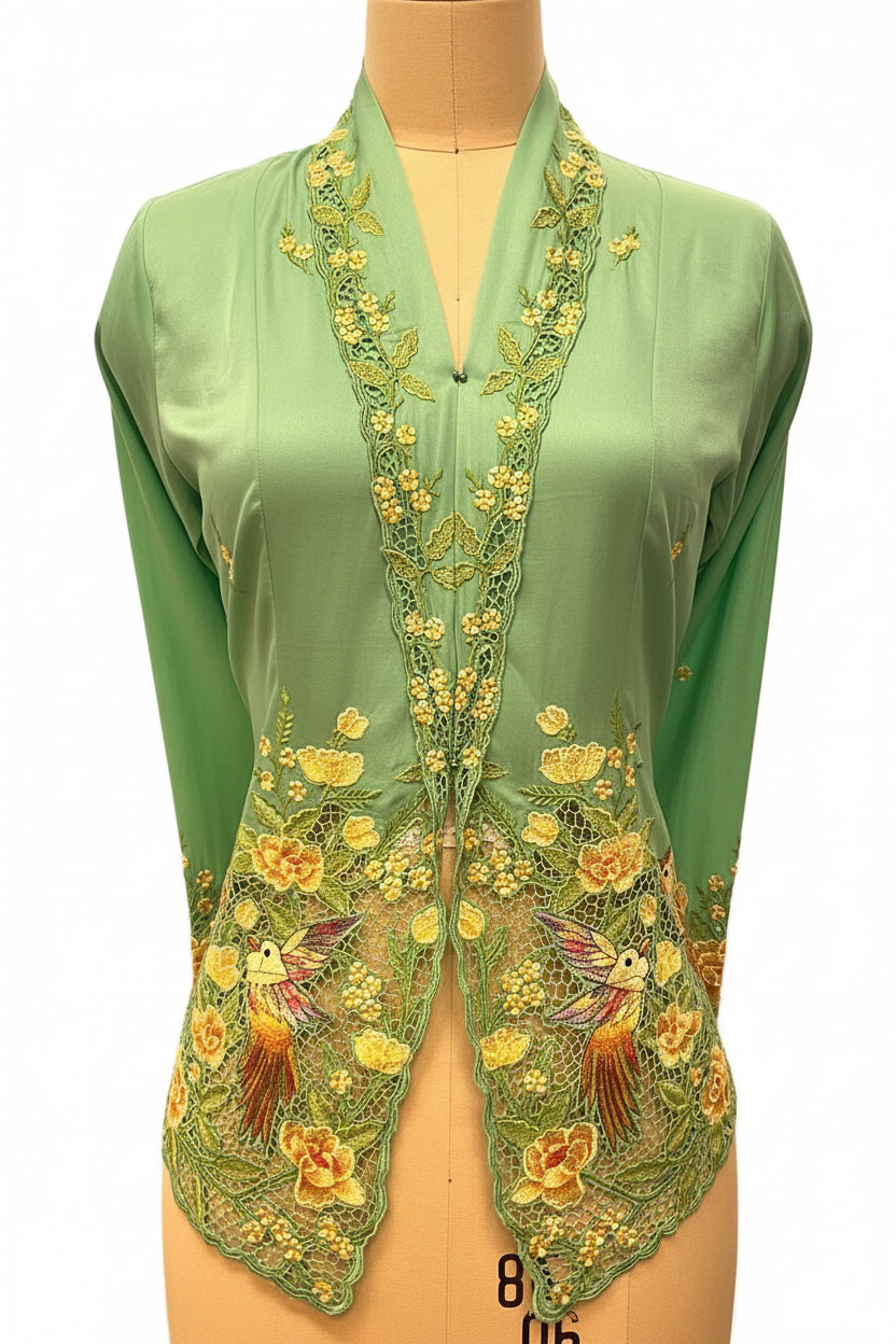 Premium Peranakan Top PPT-M-TURQUOISE-B66020