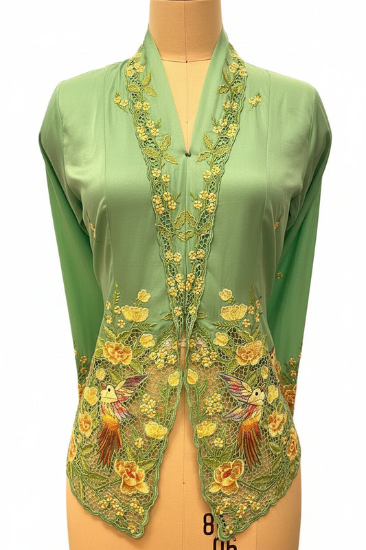Premium Peranakan Top PPT-M-TURQUOISE-B66020