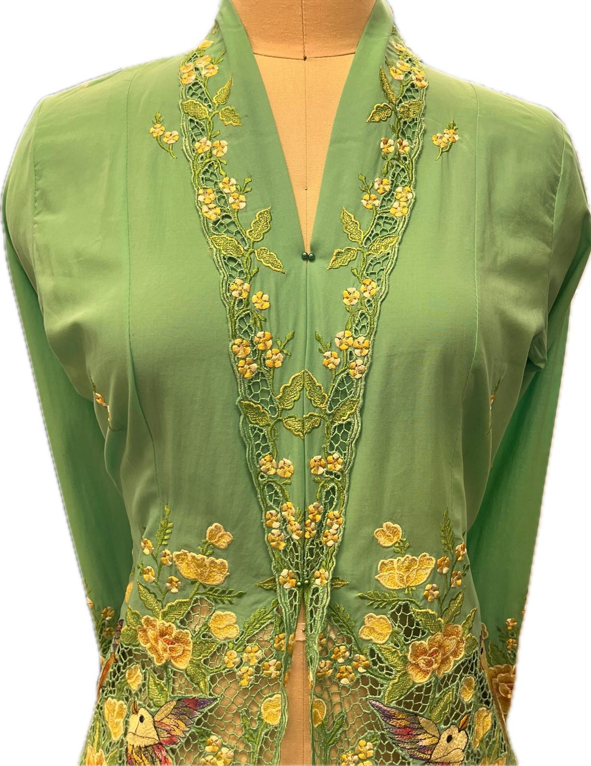 Premium Peranakan Top PPT-M-TURQUOISE-B66020