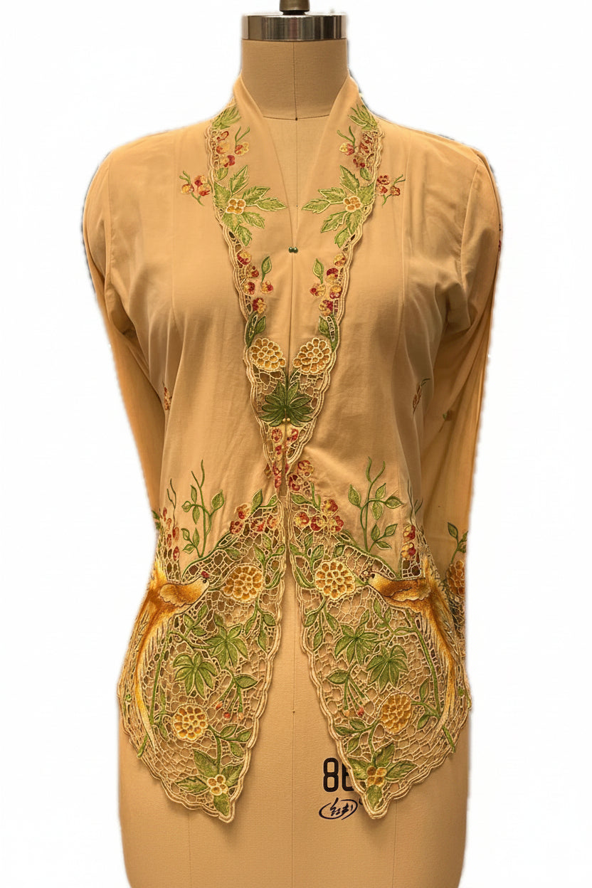 Premium Peranakan Top PPT-M-BEIGE-B66029