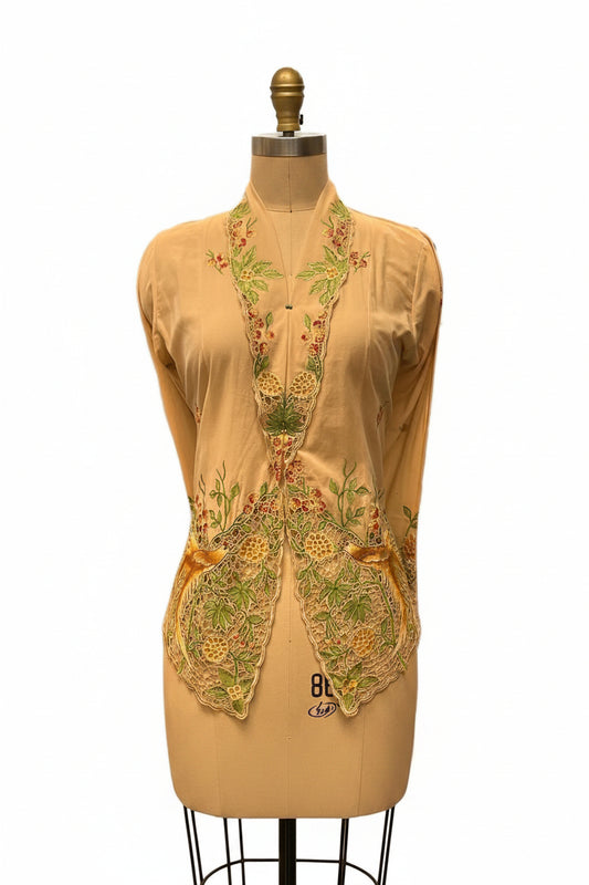 Premium Peranakan Top PPT-L-BEIGE-B666023