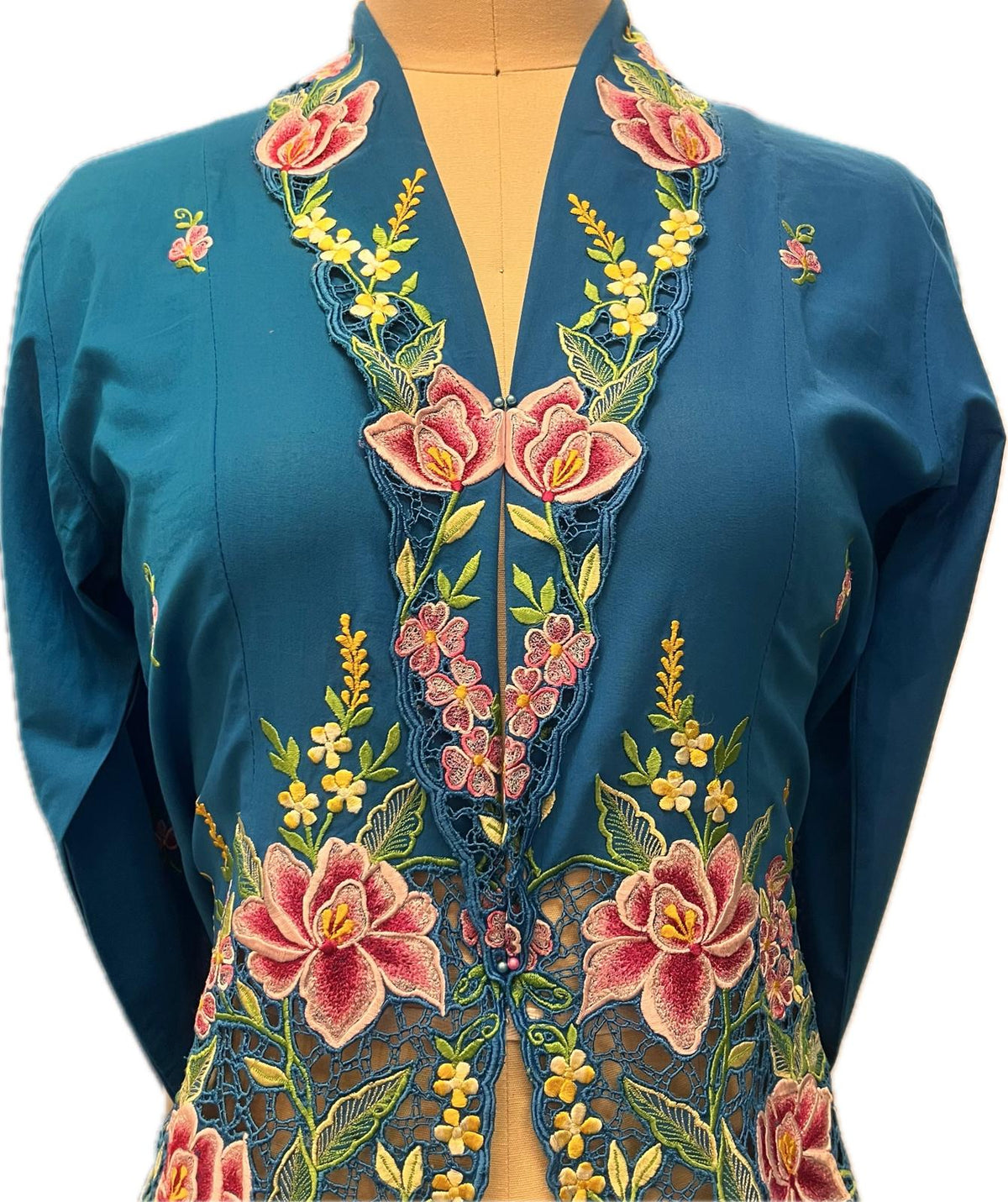 Premium Peranakan Top PPT-M-BLUE-B66026