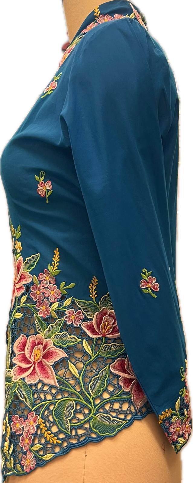 Premium Peranakan Top PPT-M-BLUE-B66026