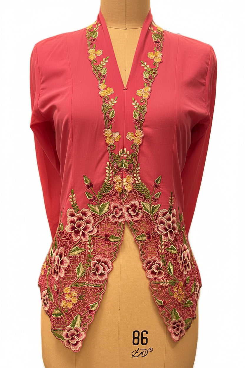 Premium Peranakan Top PPT-M-PINK-B66031