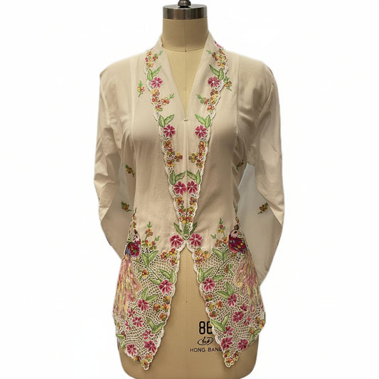 Premium Peranakan Top PPT-4XL-WHITE-B6666666002