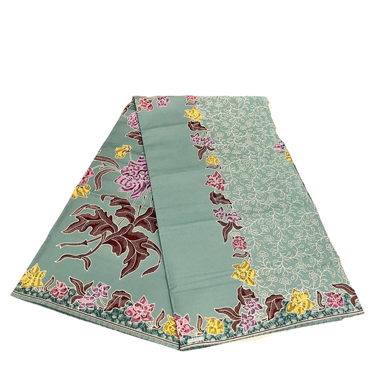 Handstamp Batik Fabric HSBF-2M-GREEN-90150