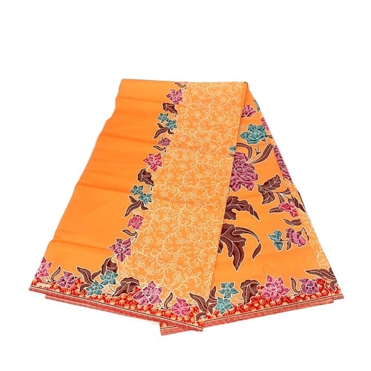 Handstamp Batik Fabric HSBF-2M-ORANGE-90152