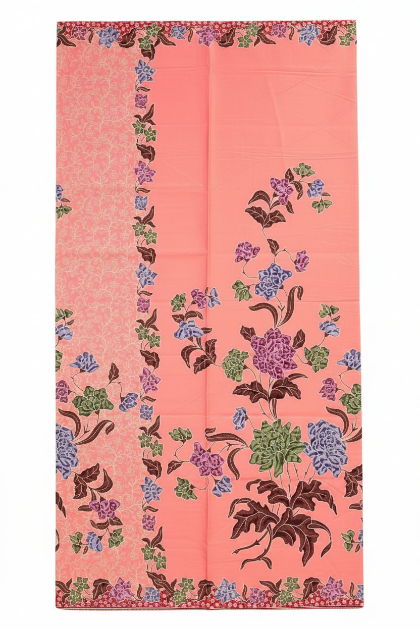 Handstamp Batik Fabric HSBF-2M-PEACH-90153