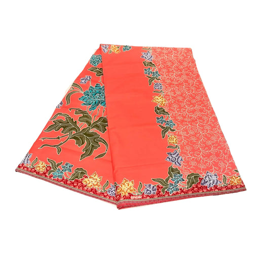 Handstamp Batik Fabric HSBF-2M-PEACH-90154