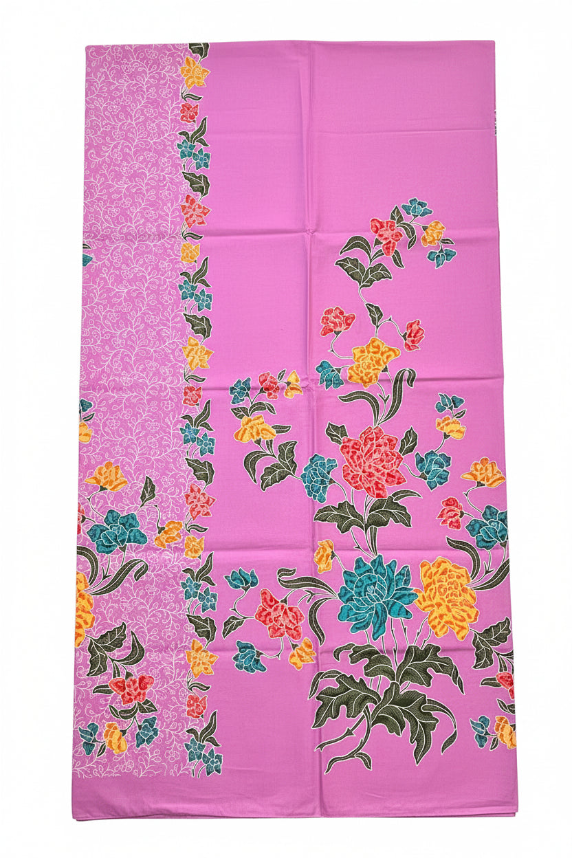Handstamp Batik Fabric HSBF-2M-PURPLE-90156