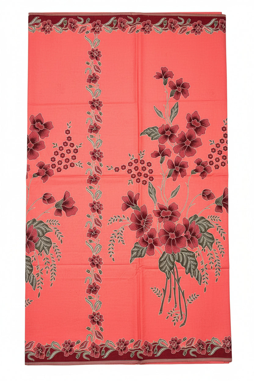 Handstamp Batik Fabric HSBF-2M-PEACH-90158