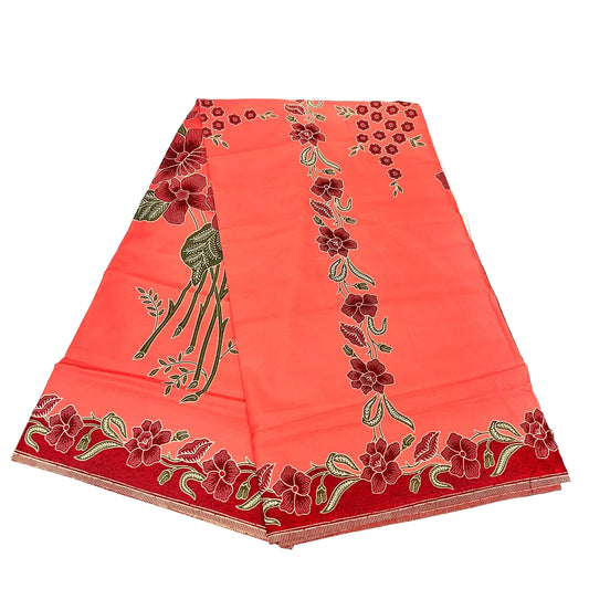 Handstamp Batik Fabric HSBF-2M-PEACH-90158