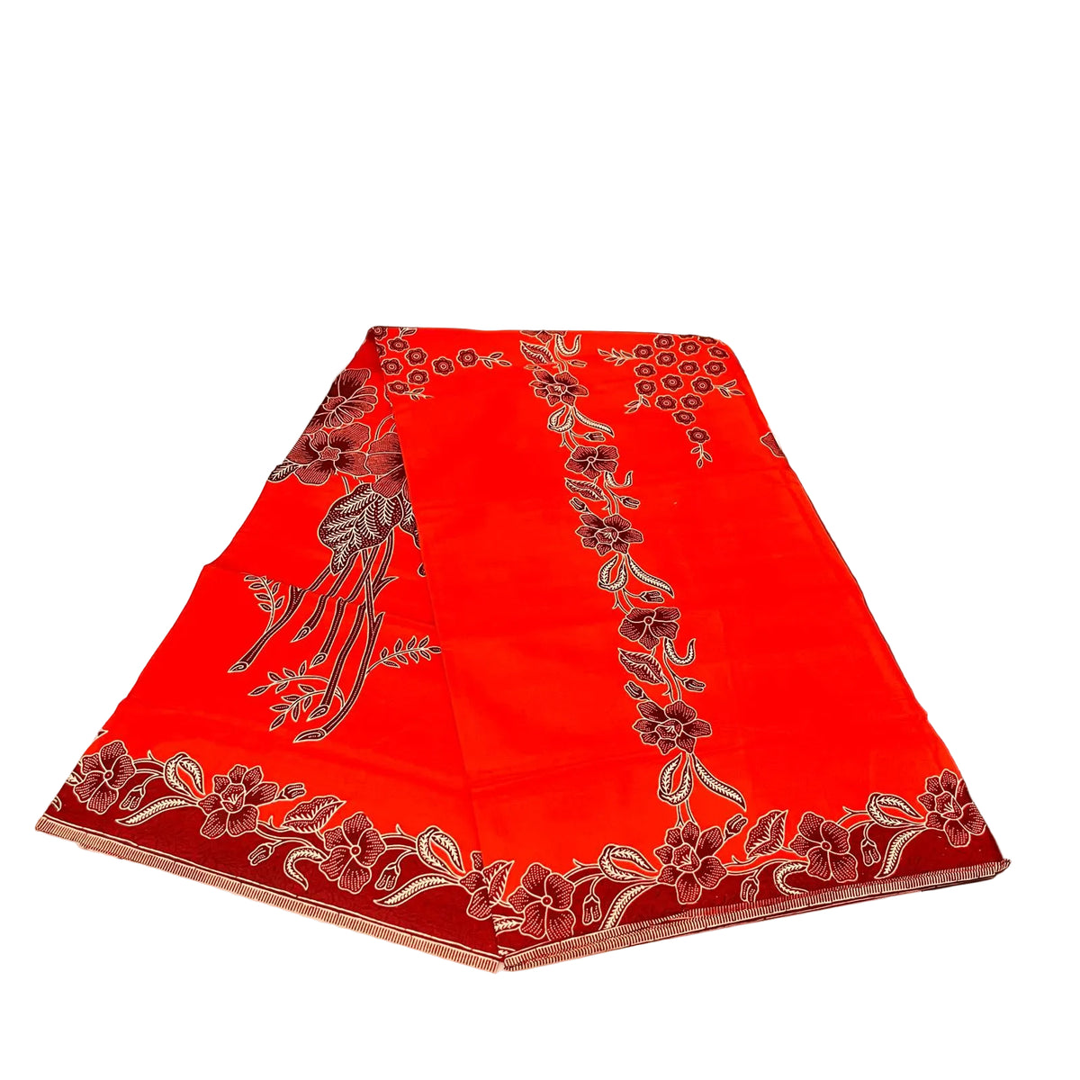 Handstamp Batik Fabric HSBF-2M-RED-90164