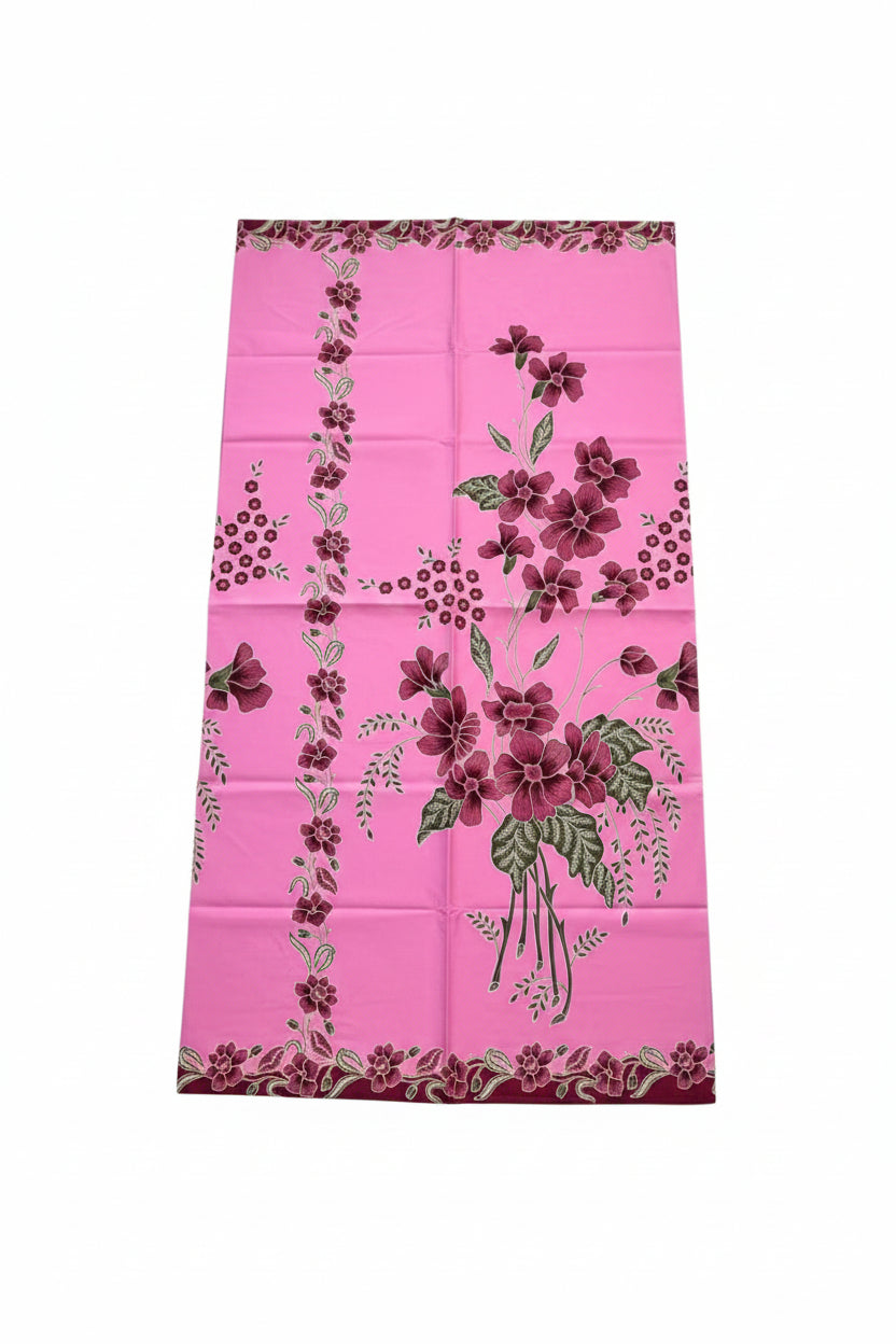 Handstamp Batik Fabric HSBF-2M-PURPLE-90165