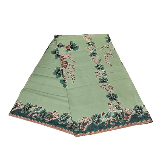 Handstamp Batik Fabric HSBF-2M-GREEN-90166