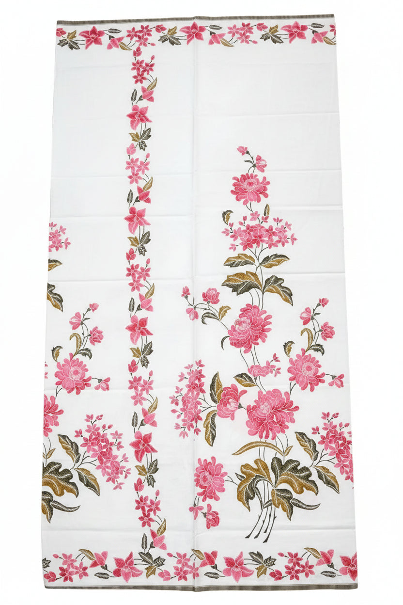Handstamp Batik Fabric HSBF-2M-WHITE-90168