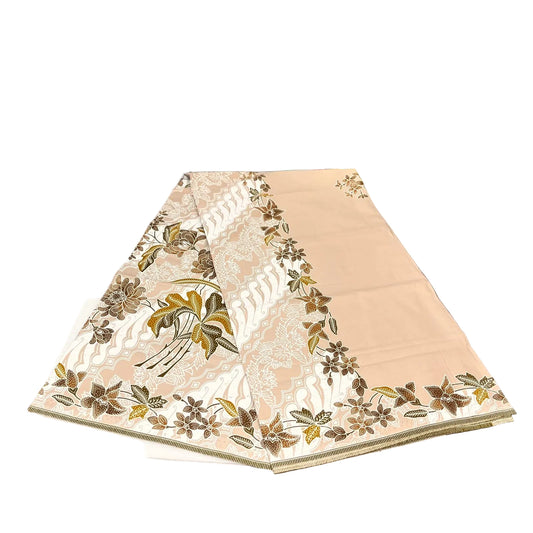 Handstamp Batik Fabric HSBF-2M-BEIGE-90175