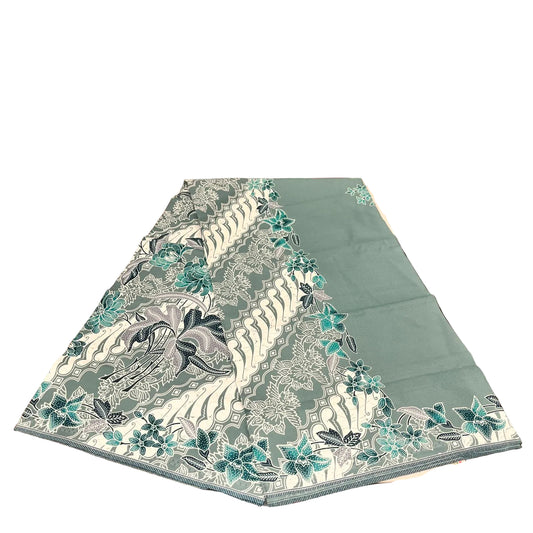 Handstamp Batik Fabric HSBF-2M-GREEN-90176