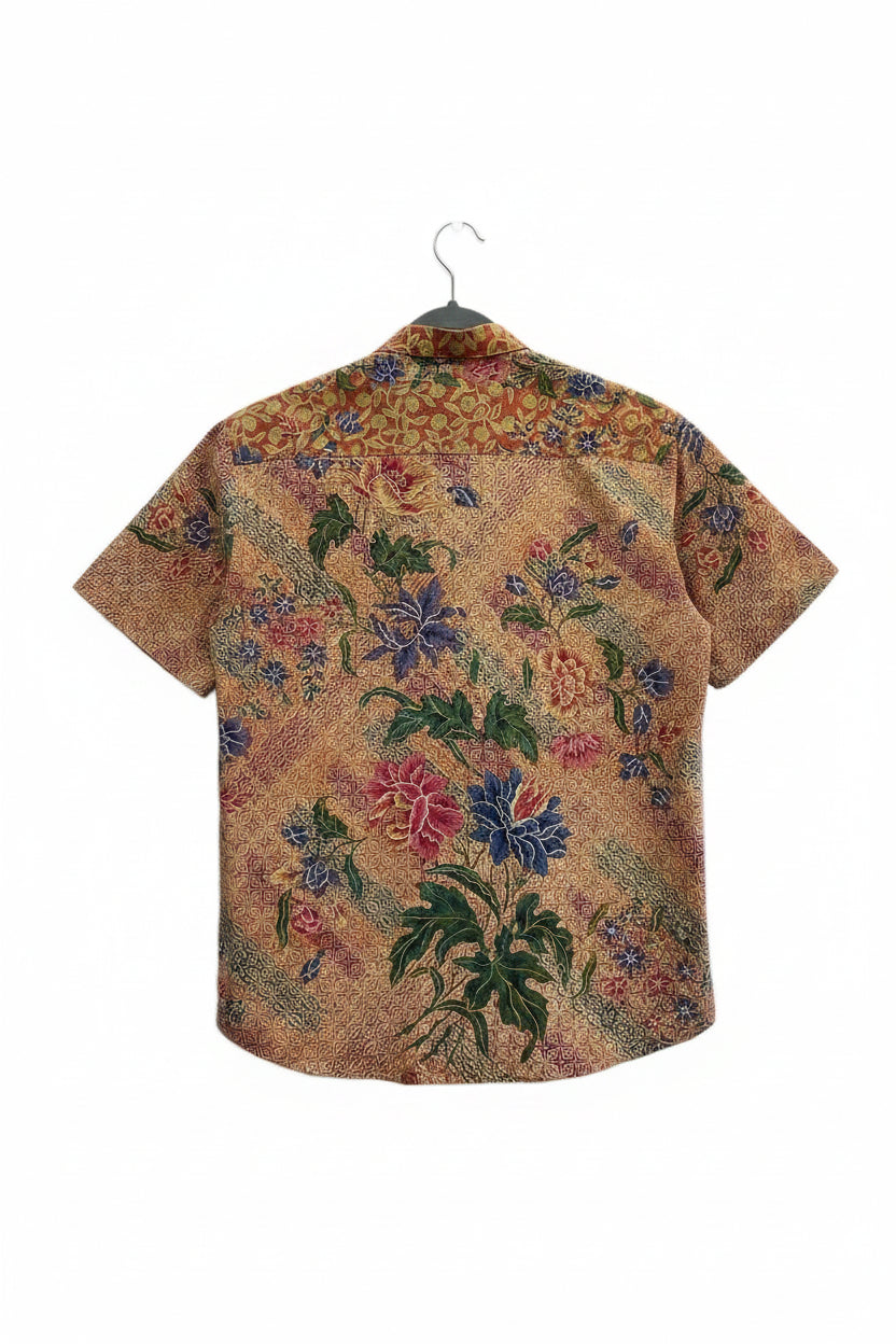 Mens Batik Top MBT-XL-YELLOW-2220013