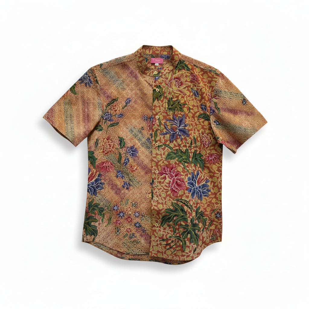 Mens Batik Top MBT-XL-YELLOW-2220013