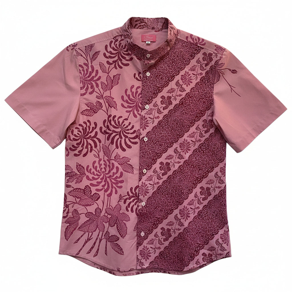Mens Batik Top MBT-XL-PINK-2220014