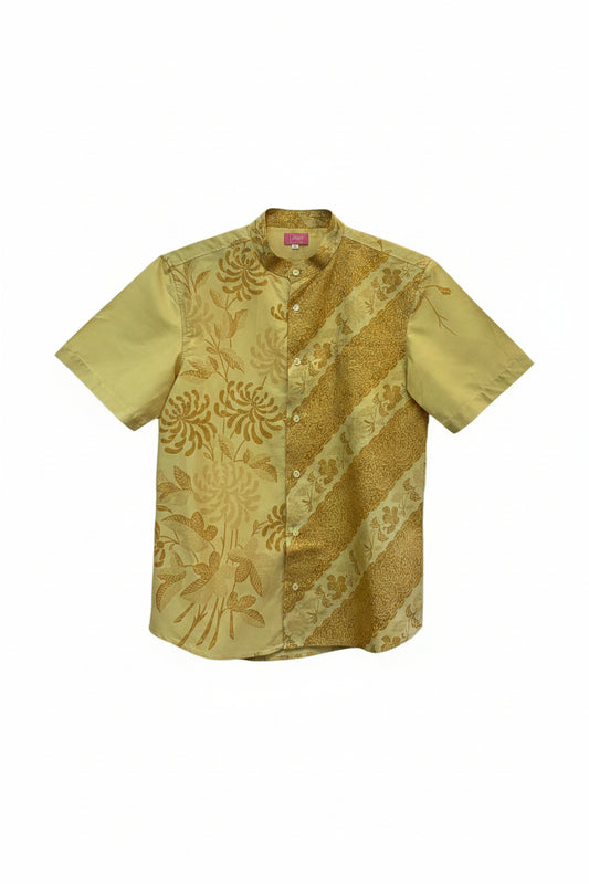 Mens Batik Top MBT-XL-YELLOW-2220016