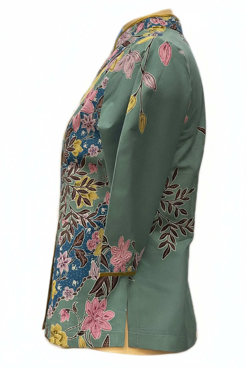 Ladies Batik Top LBT-M-BLUE/GREEN-AG11006