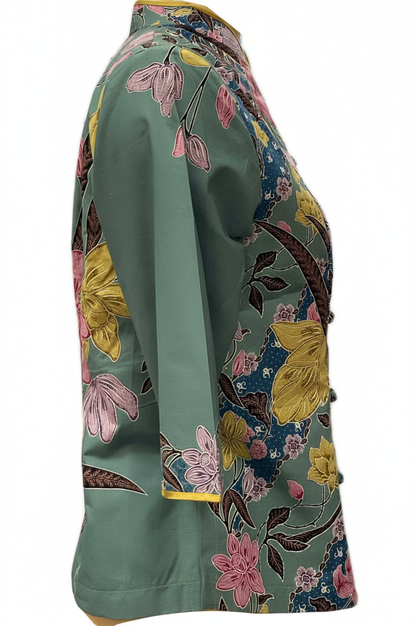 Ladies Batik Top LBT-M-BLUE/GREEN-AG11006