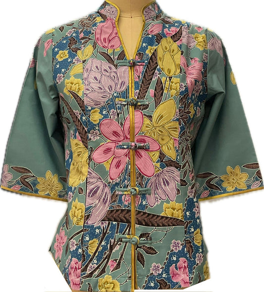 Ladies Batik Top LBT-L-BLUE/GREEN-AG111003