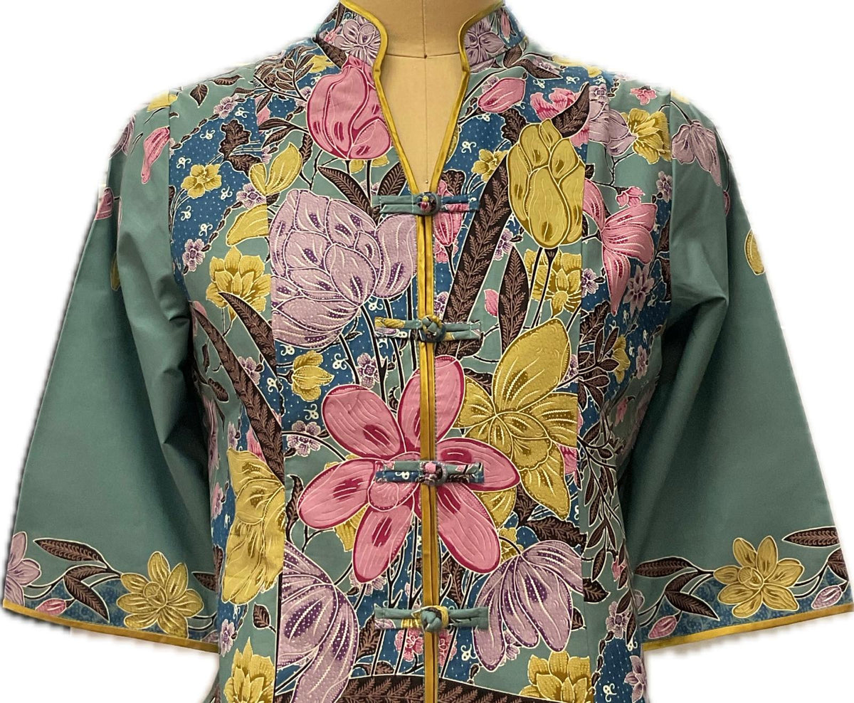 Ladies Batik Top LBT-L-BLUE/GREEN-AG111003