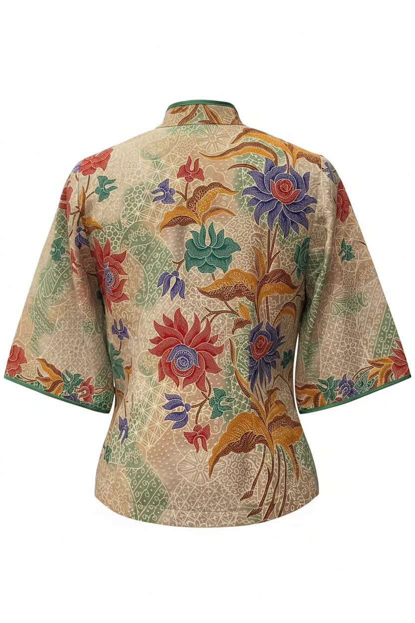 Ladies Batik Top LBT-XL-GREEN-AG1111001