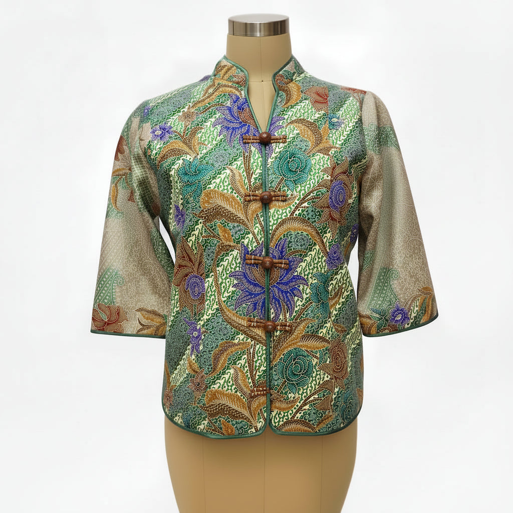 Ladies Batik Top LBT-L-GREEN-AG111007
