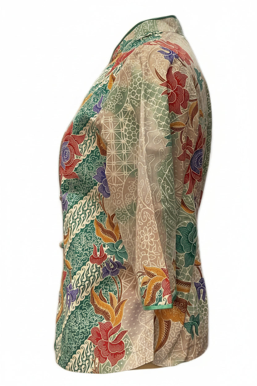 Ladies Batik Top LBT-XL-GREEN-AG1111001