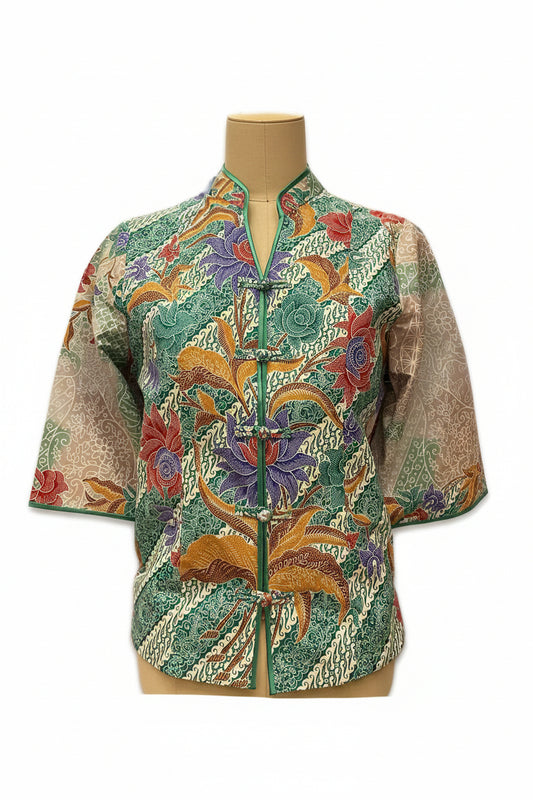 Ladies Batik Top LBT-L-GREEN-AG111007